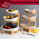 2021 Living Room Home Three-layer Plastic Fruit Plate Snack Dish Creative Modern Dried Fruit Bowl Basket Candy Cake Stand