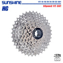 SUNSHINE Fahrradkassette 8/9/10/11/12Speed ​​Freilauf 32/36T/40T/42T/46T/50T/52T Ritzel HG Struktur Schwungrad Für SHIMANO/SRAM