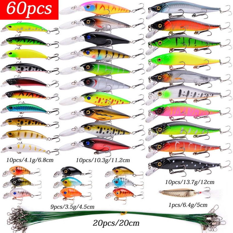 Aorace Fishing Lure Set Fishing Hard Bait Mini Minnow Floating Swing Crankbait Crazy Wobblers Artificial Bionic Crank Lures