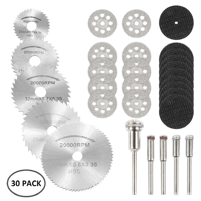32/63pcs Cutting Tool Saw Blades for Dremel Metal Cutter Power Tools Rotary Tool Wood Cutting Discs Drill Mandrel Cutoff
