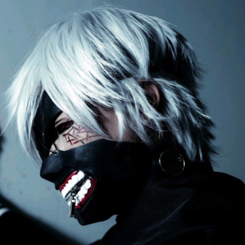 Anime Tokyo Ghoul Kaneki Ken Cosplay disfraces máscara fiesta de Halloween máscaras Cosplay