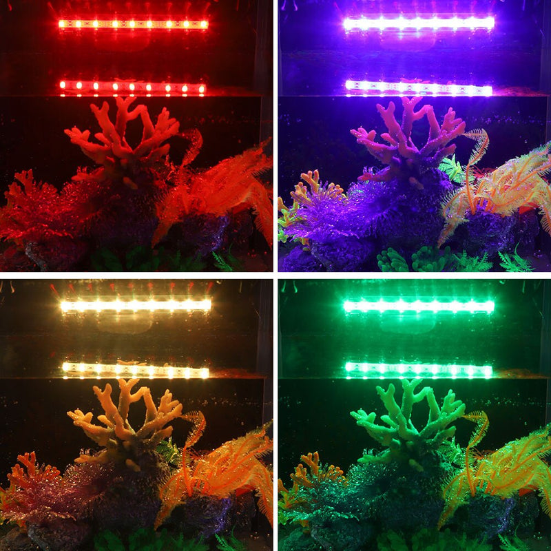 RGB Aquarium light 18-57cm Remote control diving lamp Colorful lamp 90-260v lamp for plants Fish tank essential Amphibious use