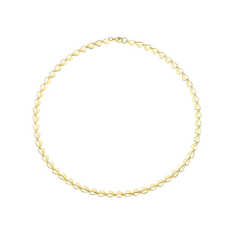 ENFASHION Hollow Heart Choker Necklace Women Gold Color Stainless Steel Cute Necklace Fashion Femme Jewelry Dropshipping P193054