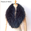 2020 Real Raccoon Fur Collar Warm Women Winter Blue Natural Fur Scarves Fashion Neck Warmer Femme