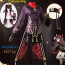 Genshin Impact Hutao Cosplay Costume Uniform Wig Cosplay Anime Game Hu Tao Chinese Style Halloween Costumes For Women