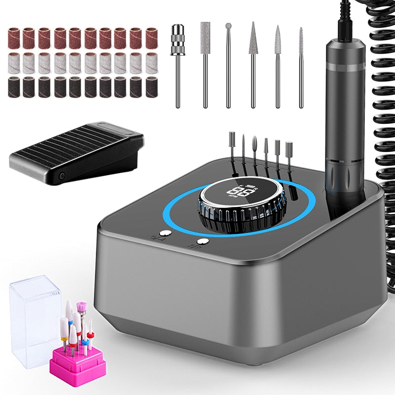 40000RPM Electric Nail Drill Professional Manicure Machine With Brushless Motor Nails Sander Set Nail Salon Polisher Equipment