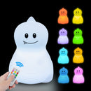 Rabbit LED Night Light Touch Sensor Remote Control 9 Colors Dimmable Timer Rechargeable Silicone Bunny Lamp for Kids Baby Gift