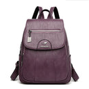 2022 Women Leather Backpacks High Quality Female Vintage Backpack For Girls School Bag Travel Bagpack Ladies Sac A Dos Back Pack