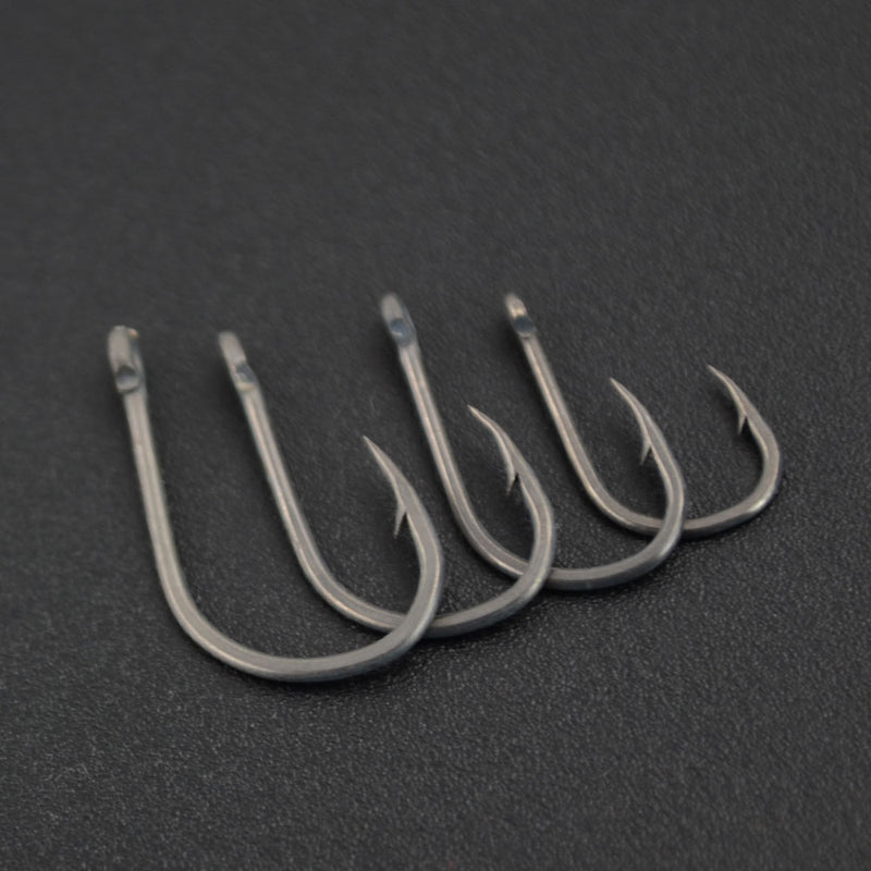 Hirisi 50pcs Barbed  Coated Carp Fishing Hooks with Eye Design in Japan Made by High Carbon Steel 8001