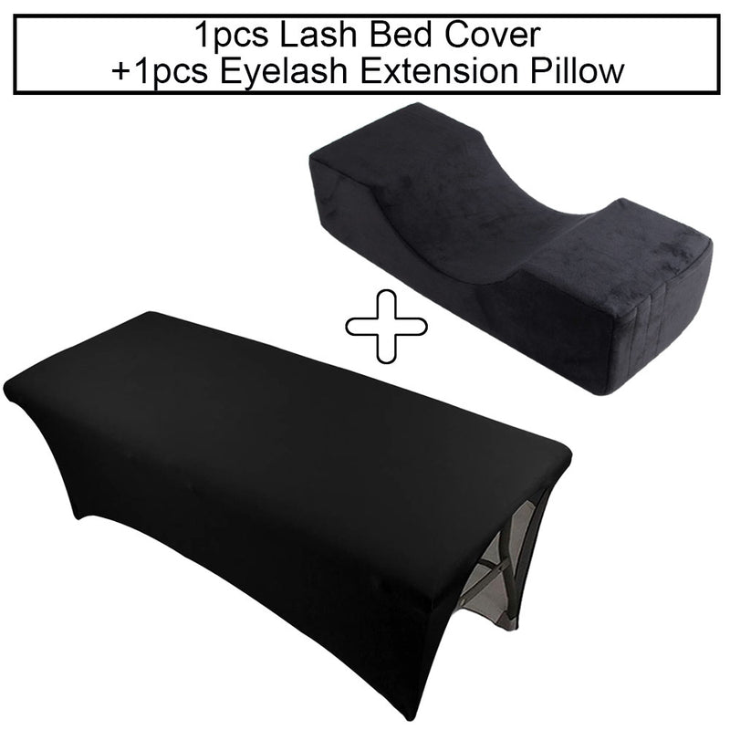 Almohada de pestañas para el cuello, almohada de espuma viscoelástica, 1 Uds., funda de cama para extensión de pestañas, lámina elástica para injerto de pestañas, herramienta de maquillaje para salón