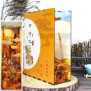 Cutebee DIY Book Nook Miniatures Shelf Insert Bookend Dollhouse Model Roombox Building Kit Wooden Bookshelf Toys Gifts 3D House