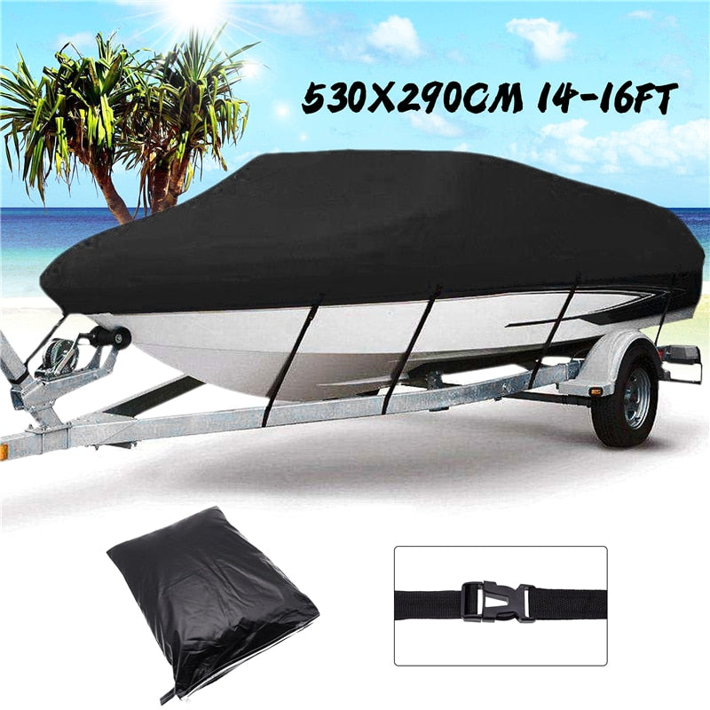 Yacht Boat Cover 11- 22FT Barco Boat Cover Anti-UV impermeable Heavy Duty 210D Marine Trailerable Canvas Boat Accessories