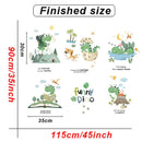 Cartoon Giraffe Wall Stickers for Kids rooms Kindergarten Wall Decor Self-adhesive Vinyl PVC Wall Decals for Nursery Home Decor