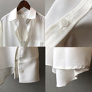 Loose White Shirts for Women Top Turn-down Collar Solid Female Shirts Casual Office Ladies Tops 2022 Spring Summer Blouses 11354