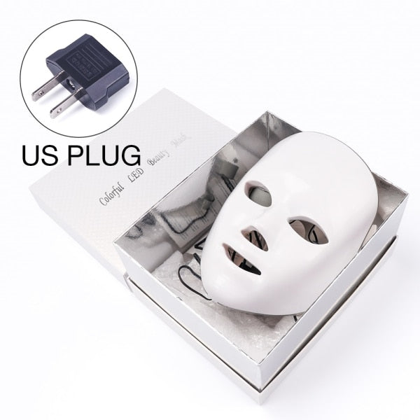 7 Colors Led Mask Photon Electric LED Facial Mask LED Skin Rejuvenation Anti Wrinkle Acne Photon Therapy Home Salon Beauty Tool