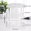 360 Degree Rotating Cosmetics Storage Rack Height Adjustable Makeup Organizer Assembly Skin Care Holder Bathroom Display Case