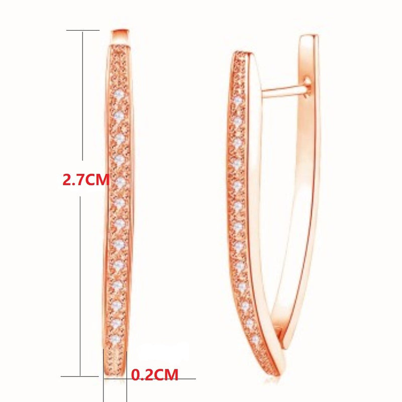 New Arrival Gold Color Earrings for Women Wedding Decoration Delicate Design Austria crystal Jewelry Gift Luxury 4 colors