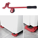 New Easy Furniture Lifter Mover Tool Set Heavy Stuffs Moving 4 Wheeled Roller Wheel Bar Device Furniture Transport Hand Tool Set