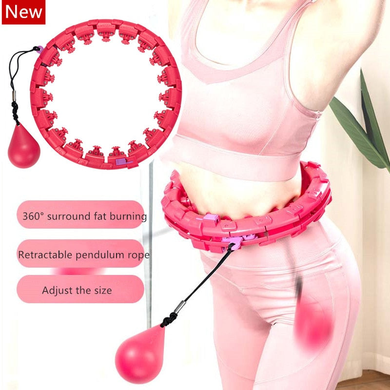 2022 New Sport Hoops Yoga Fitness Home Fitness Hoop  Adjustable Not Drop Waist Training Ring Belly Trainer Abdominal Weight loss