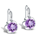 GEM'S BALLET Pure 925 Sterling Silver Fine Jewelry Oval 5.47Ct Natural Green Amethyst Birthstone Stud Pendientes para mujeres