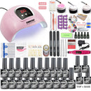 Gel Nail Polish Set 20000-35000RPM Nail Drill Machine Kit With UV LED Lamp Manicure Tools Kit Nail Art Set UV Builder Nail Gel