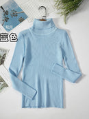 2022 Basic Turtleneck Women Sweaters Autumn Winter Thick Warm Pullover Slim Tops Ribbed Knitted Sweater Jumper Soft Pull Female