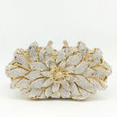 Boutique De FGG deslumbrante cristal mujer noche Metal embragues bolso rígido boda fiesta flor nupcial bolso embrague monedero