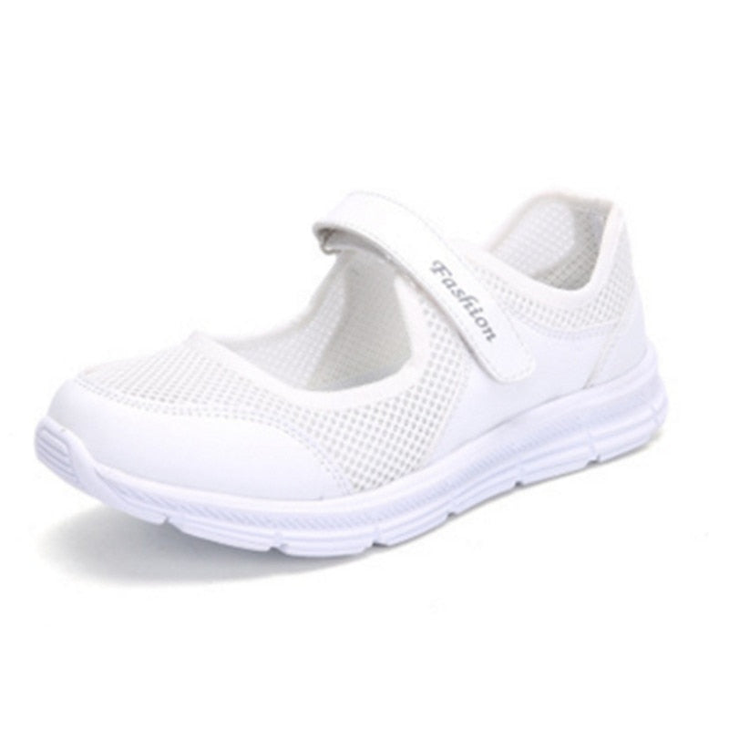 Ultraleichte Mesh-Flachschuhe für Damen Flache Mary Janes Freizeitschuhe Komfort-Wanderschuhe Damen-Tennis-Turnschuhe in Übergröße