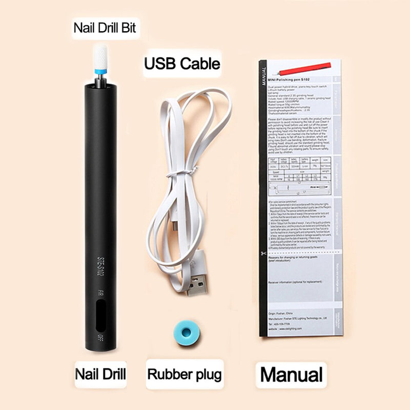 Electric Portable Manicure Machine Set Led Mini Nail Drill Pen Bits Cutter for Removing Gel Varnish Nail Pedicure Grinding Tools