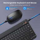 Teclado y ratón inalámbricos Mini teclado español español recargable con ratón teclado ruso para PC Tablet teléfono
