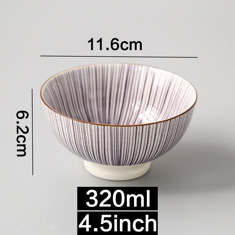 Japanese and Wind 4.5-inch Rice Bowl Ceramic Unglazed Anti-scalding Bowl European Simple Household Soup Bowl  High-legged