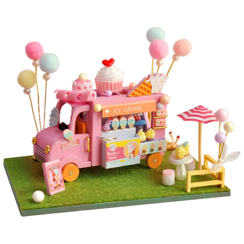 Kit de casa de muñecas DIY Cutebee, casas de muñecas en miniatura de madera de construcción japonesa con muebles, luces LED para regalo de cumpleaños de niños