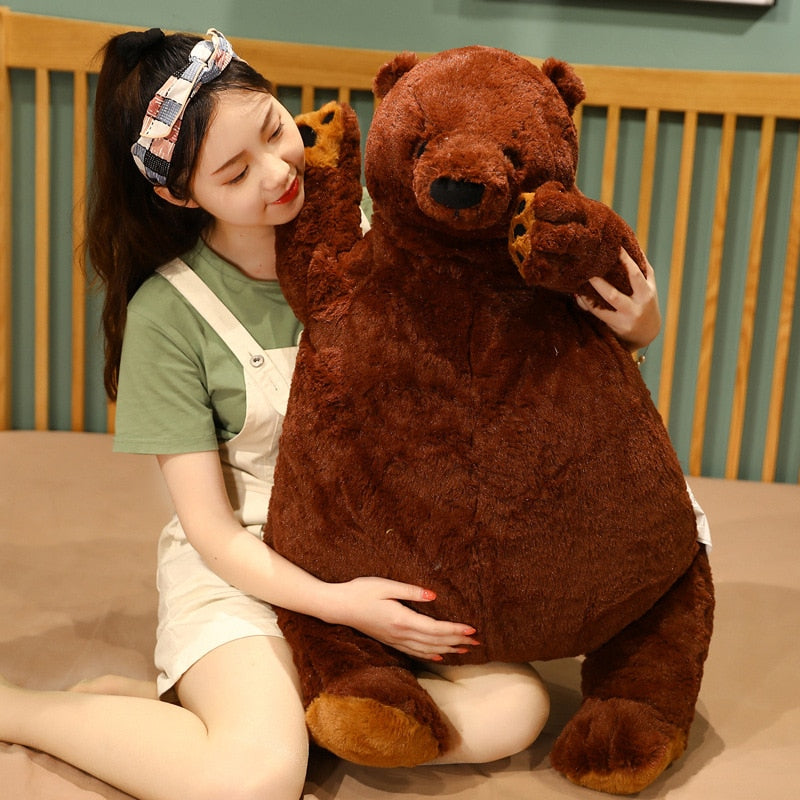 1 stück 40-100 cm Weicher Teddybär Plüschtiere Dunkelbrauner Bär Super Big Hugging Kissen Kuscheltier Kissen Kinder Geburtstagsgeschenk