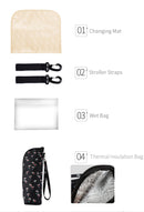 Bolsa de pañales Insular para mamá, bolsa de pañales para bebé de gran capacidad, bolsa impermeable para cochecito de mamá, bolsa de viaje para mamá, bolsas de mano para lactancia