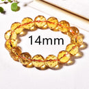 Genuine Natural Yellow Citrine Clear Round Beads Bracelet Women Men Crystal Gemstone Wealthy 8mm 10mm 12mm Gift AAAAA