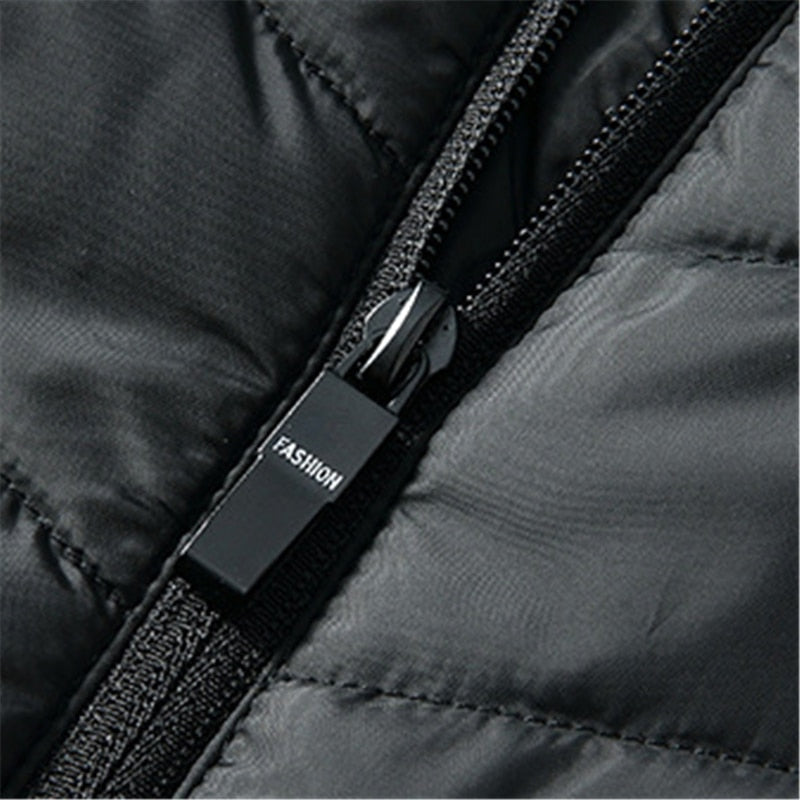 Man Fashion Veat Heating Vest Smart USB Charging Large Size Jacket Warm Heating Winter Cotton Jacket Men Winter Warm Vest Male