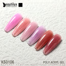 Beautilux Poly Acryl Gel Kit 15gx6pcs extensión rápida mejora de uñas semipermanente uñas francesas arte DIY juego de manicura de construcción