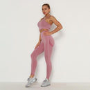 Seamless Gym Set Sports Bra and Leggings Jogging Women Set Clothes Seamless Workout Sports Tights Women Fitness Sports Suit