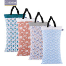 Elinfant 1 pcs Large Hanging Wet/Dry Pail Bag for Cloth Diaper,Inserts,Nappy, Laundry With Two Zippered Waterproof diaper bag