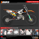 PowerZone Custom Team Graphics Backgrounds Decals 3M Stickers Kit For KTM SX SXF MX 16-18  EXC XCW Enduro 17-19 125 to 500cc 06