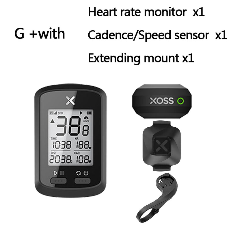 XOSS Bike Computer G+ Wireless GPS Speedometer Waterproof Road Bike MTB Bicycle Bluetooth ANT+ with Cadence Cycling Computers