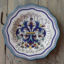 1Pcs Bohemian Style Hand-painted Ceramic Plate Delicate Flower Tableware Western Steak Salad Dessert Cake Sushi Decorative Plate