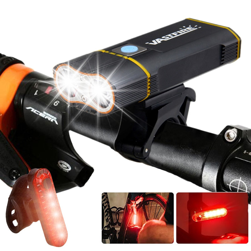 10000 mAh Akku Fahrradlampe 5000LM Heller USB-Auflade-Frontlenkerscheinwerfer 2 LED / 3 LED / 5 LED / 8 LED-Fahrradlicht zum Radfahren