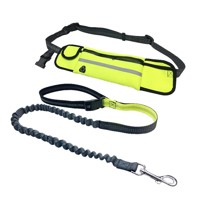 Correa para perro Cuerda para correr Manos libres Correas reflectantes para perros grandes Correa para caminar con riñonera Collar Cuerda para perros CL147