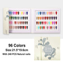 80 120 240 308 Colors PU Paper Nails Tips Card Nail Display Stand Case Model Nail Gel Polish Storage Box Nail Book Display