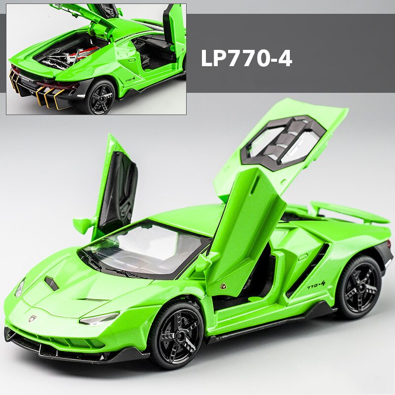 LP770 LP750 1:32 Lambos Car Alloy Sports Car Model Diecast Sound Super Racing Lifting Tail Hot Car Wheel For Children Gifts