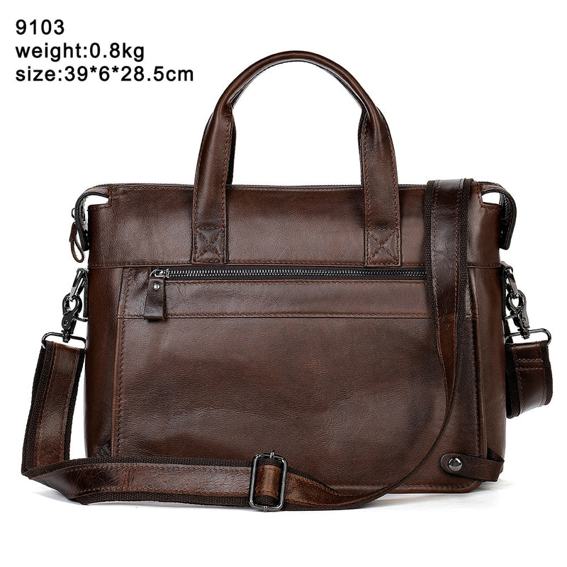 WESTAL Men&#39;s Leather Handbags Totes Bags Men Leather Laptop Bags Men&#39;s Shoulder Bag Business Briefcases Crossbody Messenger Bag