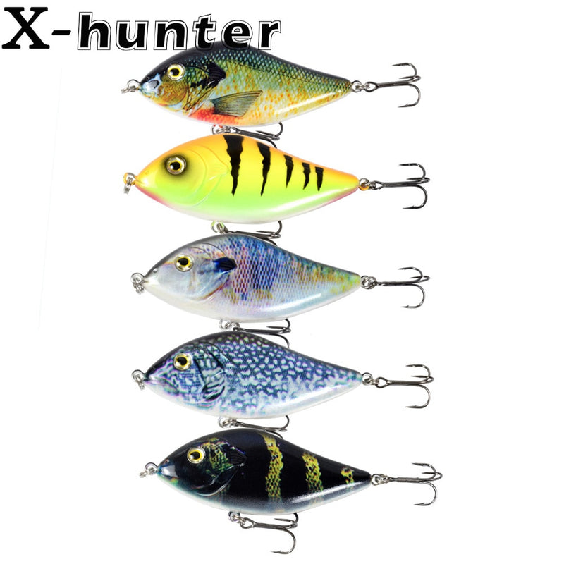 5pcs/Lot 10cm 45g Bionic Jerkbait Lures Slow Sinking NO. 2 Hooks Fit Ocean Lake River With 3D Eyes  For Pike Muskie Troute Shad