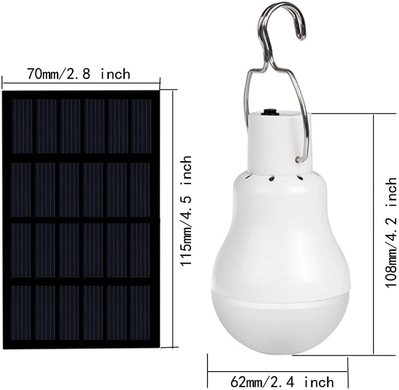 Solar Powered Lamp Portable Led Bulb Lights Solar Energy Panel Led Lighting for Camp Tent Night Fishing Emergency Lights Flash