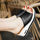 WGZNYN 2021 Womens Casual Breathable Beach Sandals Slippers Summer Slip on Women Flip Flops Home Shoes for Women Zapatos Mujer